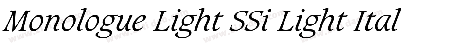 Monologue Light SSi Light Italic字体转换